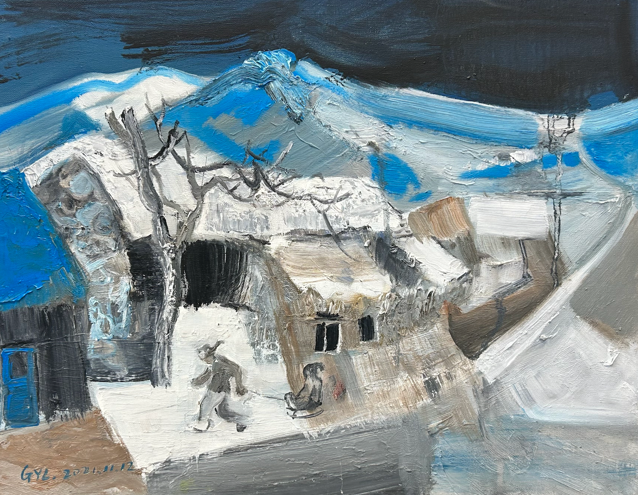 井手宣通　山湖　油彩画　真作 油彩遇见乡野，打开熊官屯的山居画卷｜乐享四季·有活儿看辽宁